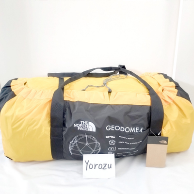 THE NORTH FACE Geodome 4 Tent Outdoor Camp Gear Saffron Yellow