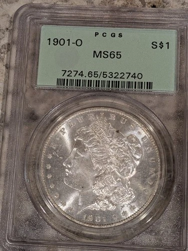 1901 O Morgan Silver Dollar PCGS MS65 Code 666.OGH Old Green Holder