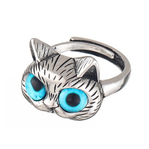 Anello Gatto Argento Carino Regolabile Moda Gioielli Regalo per Donna Accessori - Foto 6 di 24