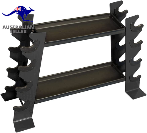 Compact Solid Metal Kettlebell Dumbbell Rack Storage Stand Home Gym Black 200KG - Picture 8 of 12