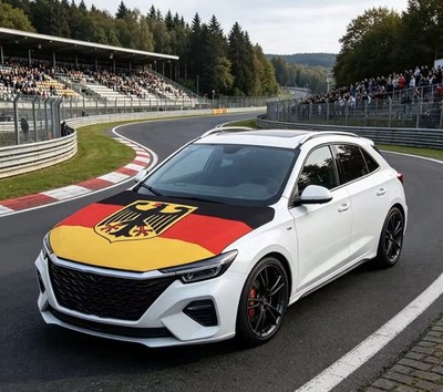 Auto Motorhauben Flagge Deutschland Adler 115x160cm Fanartikel WM 2026 KFZ Cover