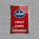 Vintage Style Standard Oil Credit Cards Honored Metal Sign Gas #613562