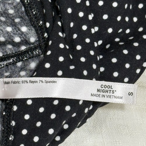 Nuevo con etiquetas Pantalones de pijama Soma Cool Nights negros lunares cómodos pijamas ropa de salón pequeños - Imagen 12 de 12