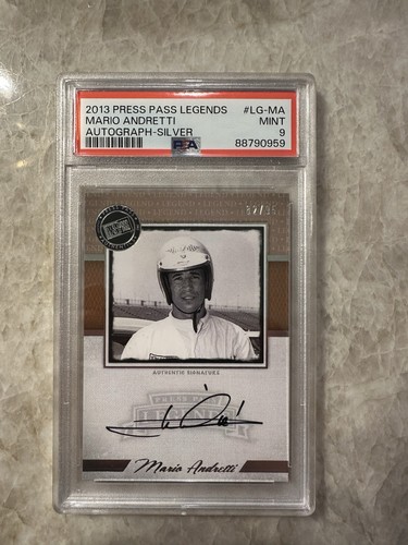 2013 Press Pass Legends - Mario Andretti #LG-MA Auto Silver PSA 9 Racing /95 SP