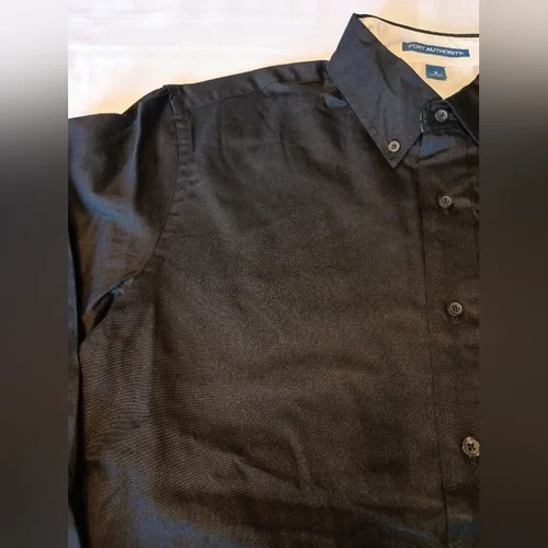 Port Authority True Value Black Men's Button Down Shirt NWOT - Picture 3 of 8