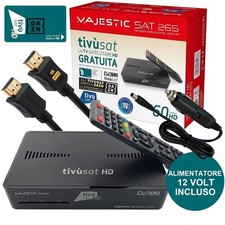 MAJESTIC SAT265 DECODER SATELLITARE TIVUSAT 12 VOLT CAMPER BARCA CAMION ROULOTTE