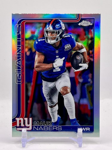 2025 Topps Chrome Malik Nabers Refractor New York Giants #225