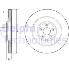 2x Bremsscheibe belüftet BG9194C DELPHI für JAGUAR F-TYPE Cabriolet F-TYPE Coupe