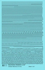 K4 HO Scale Water Slide Decals Black 3/32 Inch Railroad Roman Letter Alphabet