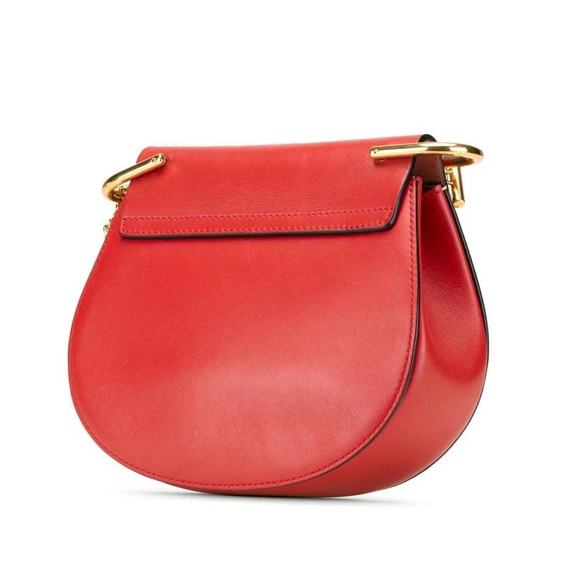 Bolso de hombro Chloe Drew rojo rosa cuero sudadera para mujer Foto 2 de 4