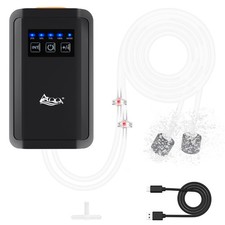 Fish Tank Air Pump Dual Outlets Rechargeable Battery Air Pump Aquarium Aerato...