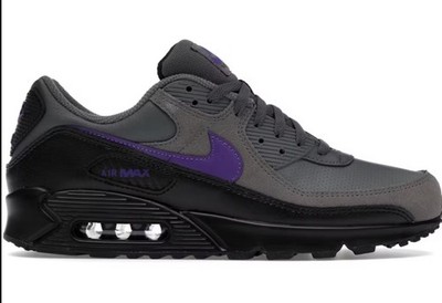Nike AIR MAX 90 Herren Sneaker  - 44 EU - Iron Grey/Wild Grape/Black -NEU OVP