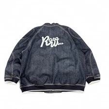 Vintage Rocawear Jacket Mens 3XL Jean Denim Bomber Coat y2k Hip Hop Rap Jay Z