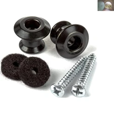 Dunlop Straplok Dual Design Strap Button Set in Black - Enhance Your Guitar's...