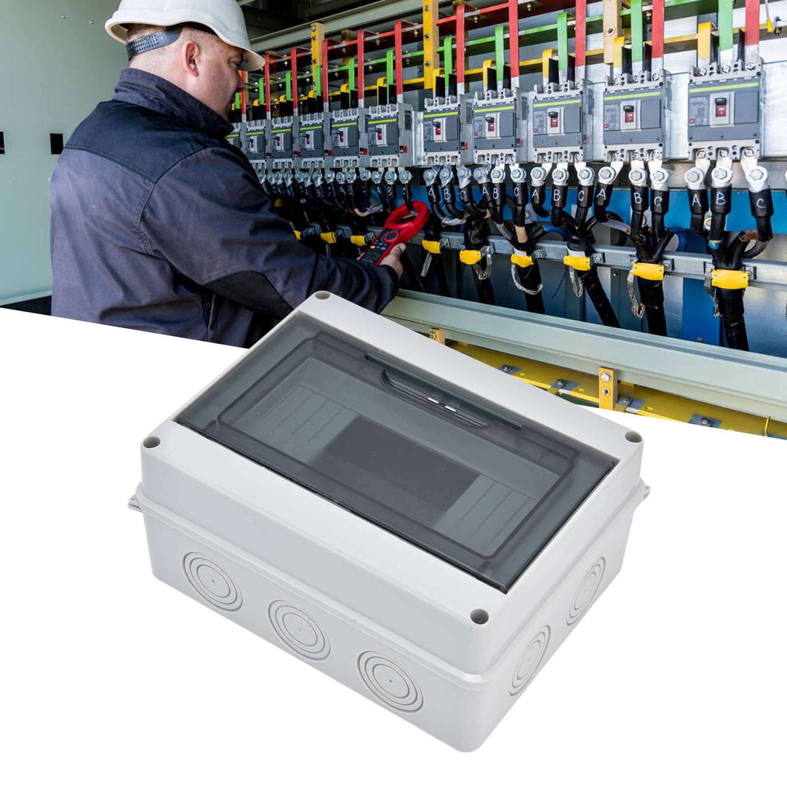 IP65 Waterproof Distribution Box 8 Way Outdoor Electrical Junction Case For