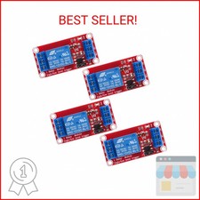 AEDIKO 4pcs DC 12V Relay Module 1 Channel Relay Board with Optocoupler Isolation