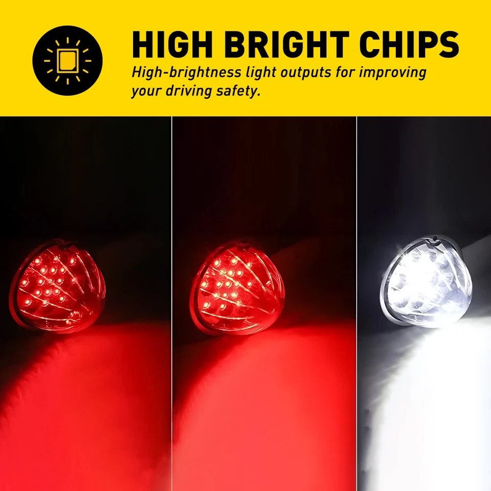 Marcador de melancia LED branco Rew luz de folga de seta 12-24V - Imagem 3 de 4