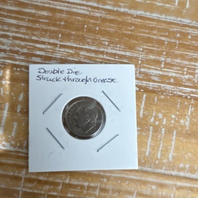 Roosevelt Dime 10C Double Die Struck Through Grease Error Uncertified Ungraded