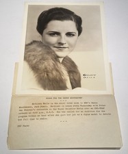 KATHLEEN WELLS Vintage 30s Radio Show Recording Star 8x10 PORTRAIT PHOTO Singer