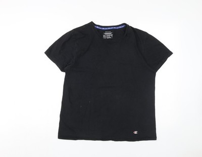 Herren T-Shirt UK Größe M Champion schwarz Baumwolle