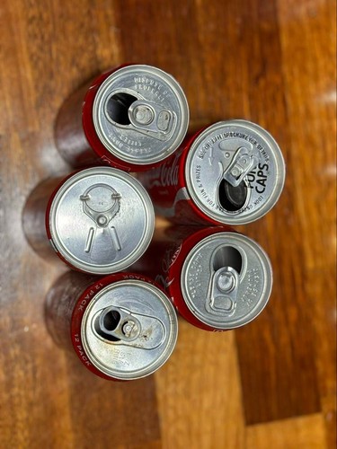Coca-Cola Empty Can 5-Piece Set Antique Vintage Retro Aluminum Cans - Picture 12 of 13