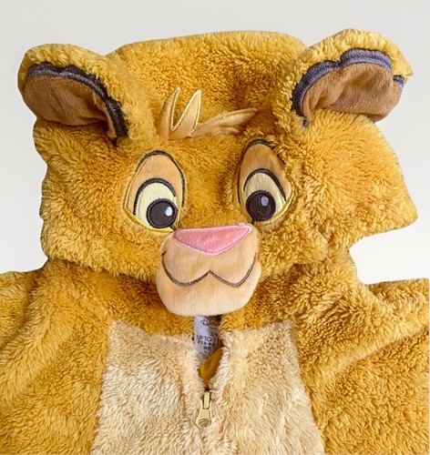 Disney Store Simba Fleece Bodysuit Costume Pajamas for Kids PJs Lion King Sz 5/6 - Picture 2 of 5