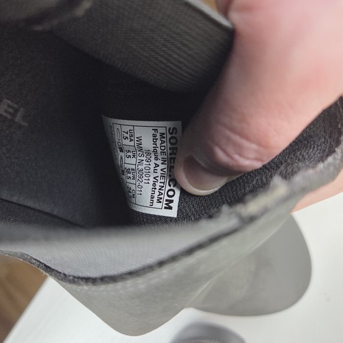 Sorel Ainsley Damenstiefel Größe 7,5 wasserdicht Chelsea zum Überziehen schwarz Leder - Bild 10 von 10