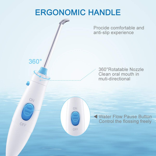 Water Flossing Oral Irrigator, 600ML Dental Cleaner 10 Adjustable Pressure, Elec - Picture 7 of 12