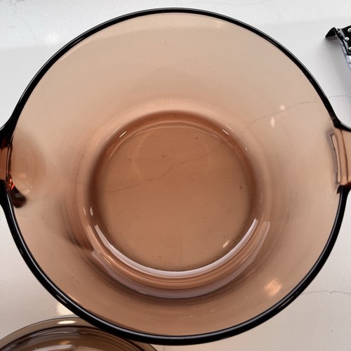 Pyrex Vision Corning Ware Amber Glass Pot / Sauce Pan 2.5L with Lid USA - Picture 5 of 6