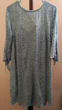 Cato Mint Green Lace Shift Dress 3/4 Sleeve Pullover Knee Length 14W/16W