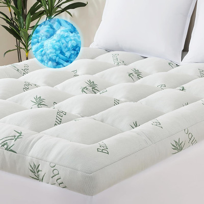   3 Inch Memory Foam Mattress Topper King Size - Cooling Breathable Bamboo Visco