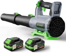 Cordless Leaf Blower with 2× 5.0Ah Batteries and Charger, 21V, Lightweight