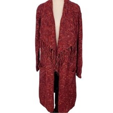   LUCKY BRAND  ROCKIN FRINGE DUSTER CARDI  