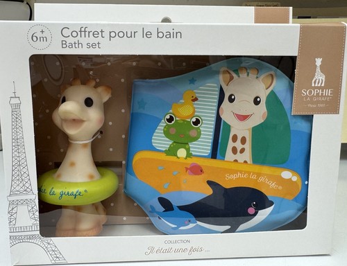 Sophie la girafe Bathtime Gift Set- New W/Box, Baby Shower, Gift