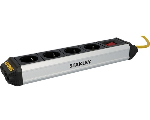 Stanley ALU Wielokrotna wtyczka 4-krotna z przełącznikiem IP20 3m Kabel Listwa zasilająca - Zdjęcie 5 z 10