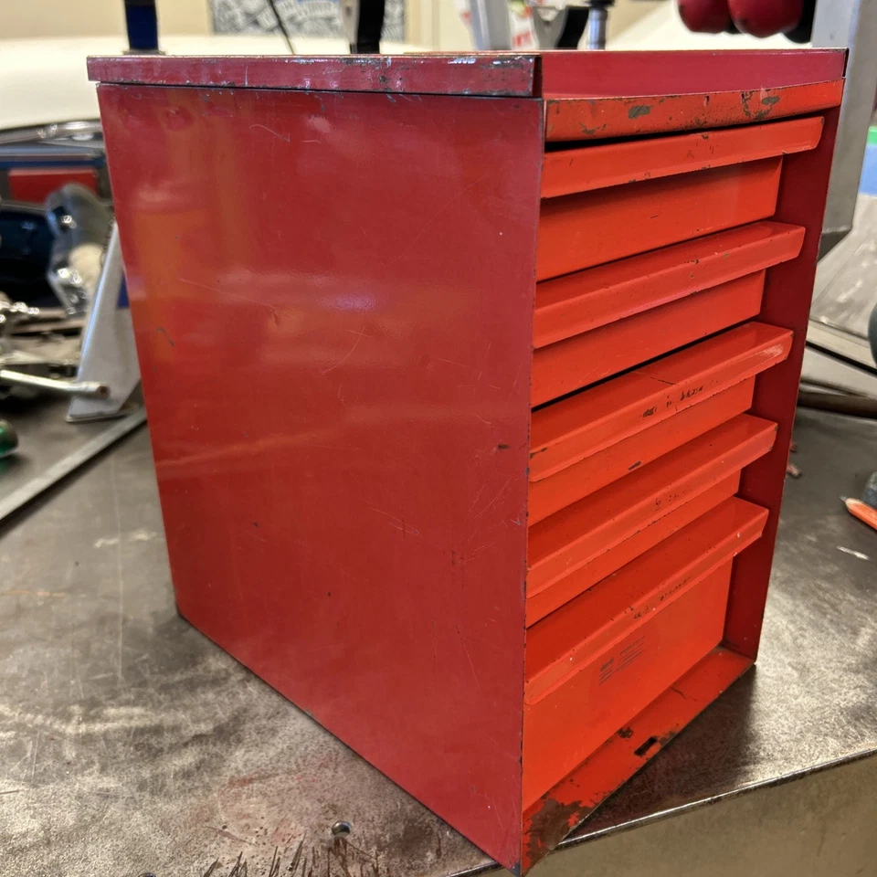 Caja de herramientas vintage MAC Tools 5 cajones mini carrito colgante lateral Foto 2 de 4