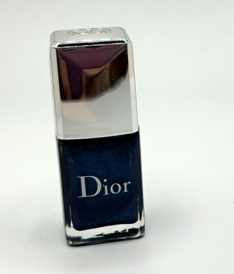 Dior mini Nail Polish - Shade: 909 Eden-Roc (a deep, dark blue color)