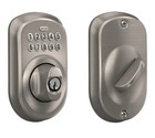 Schlage BE365 PLY 619 Plymouth Keypad Deadbolt Keyless Entry Satin Nickel