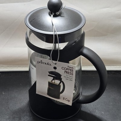 Primula French Coffee Press 8 Cup Glass Black Bodum Brazil 1548 Manual Brewer