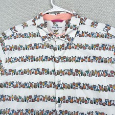 Tommy Bahama Nova Wave Shirt Mens XL Down The Hatch AOP Seersucker S/S Casual