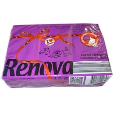 Renova Purple Fresh Lavender Scented Facial Pocket Tissue 6 Pack 3-Ply Travel