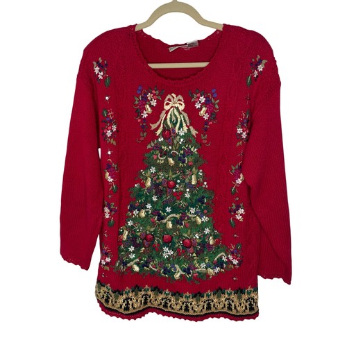 Vintage Fashion Bug Christmas Sweater - Size Medium