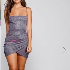 Windsor Holographic Glittered Mini Dress
