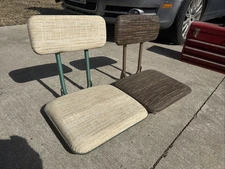 2 Vintage Frabill Stadium Seat Bucket Chairs 1960s Milwaukee Hunting Fishing