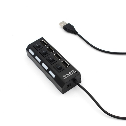 HUB USB 4 gniazda Niezależny dzielnik USB 2.0 (czarny) USB HUB USB Port - Zdjęcie 9 z 11