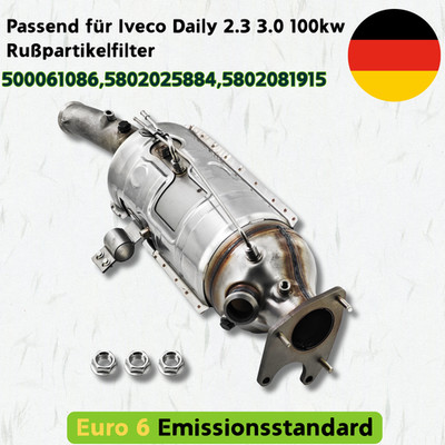 Neu Dieselpartikelfilter DPF für Iveco Daily 2.3 3.0 100kw Rußpartikelfilter