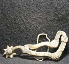 WI05167 NOS GREAT VINTAGE 1970s  SPUR  HORSES ANIMAL MENS BRASS BELT BUCKLE