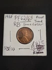 1938 Lincoln Wheat Cent Proof Uncirculated Mild Toning Estate Coin Collection