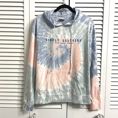 Simply Southern Tie-dye Hoodie Long Sleeve T-shirt Enjoy Every Moment Turtles M
