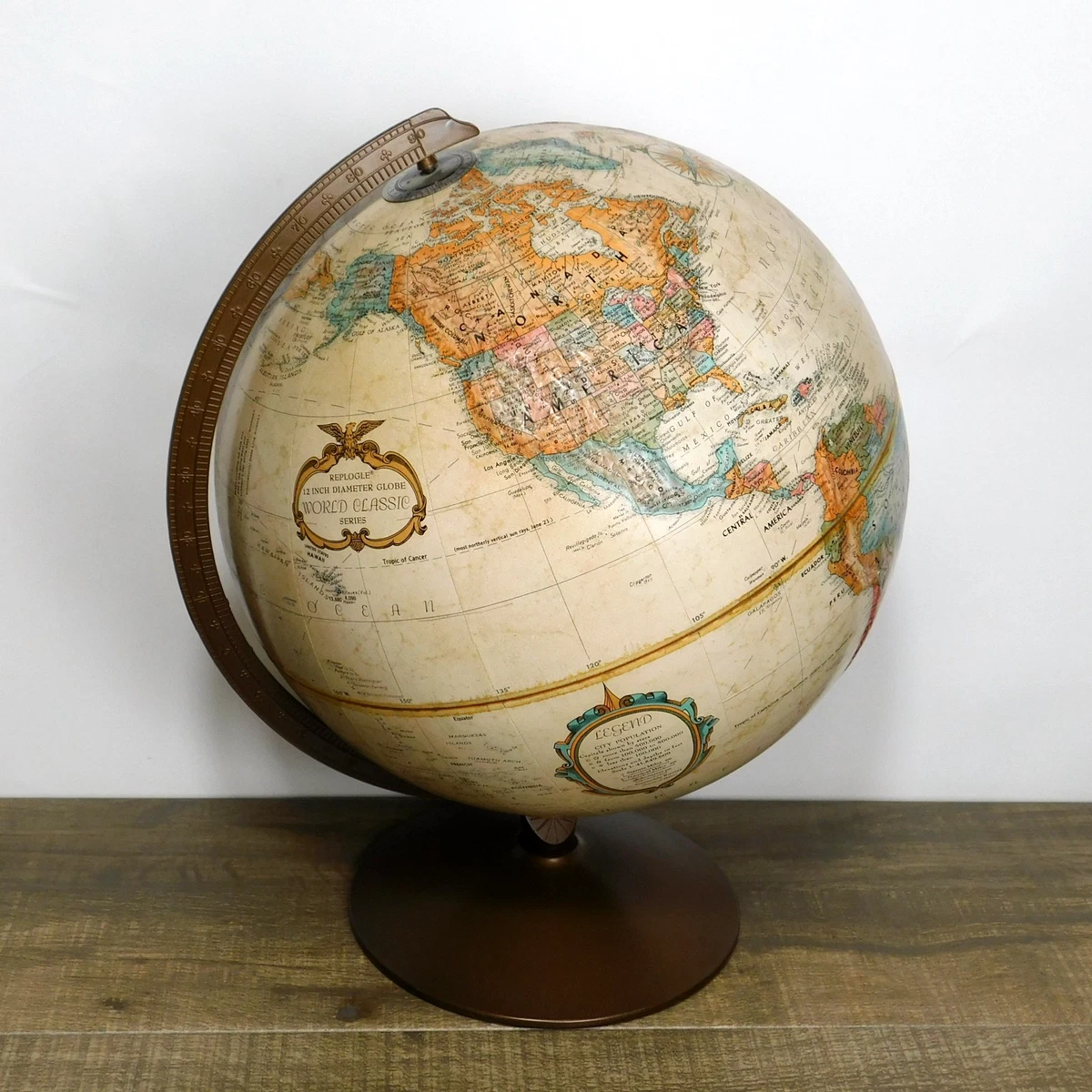 Replogle 9 to 12in. Inches Diameter Antique World Worlds Globes